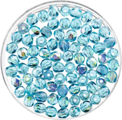 Produktbild von Glasschliffperlen aqua rainbow 4 mm 100 Stück