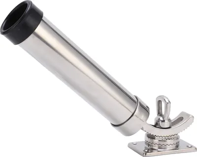 Image de Porte-canne à pêche en acier inoxydable, pivotant à 360°, pour bateaux et yachts, adapté à la marine