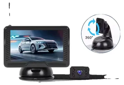 Immagine prodotto di Monitor per auto, LCD IPS da 4,3 pollici, compatibilità wireless, risoluzione 800 x 480, , impermeabile IP69