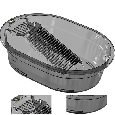 Produktbild von Großes Waschbecken mit integriertem Waschbrett, PET Kunststoff, tragbar, rutschfest, für Wäsche, Schuhe & Haushalt, robust & multifunktional