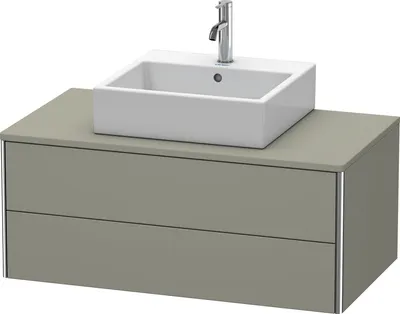 Produktbild von Waschtischunterbau XSQUARE 400x1000x548mm steingrau seidenmatt 400 x 1000 x 548 mm steingrau seidenmatt