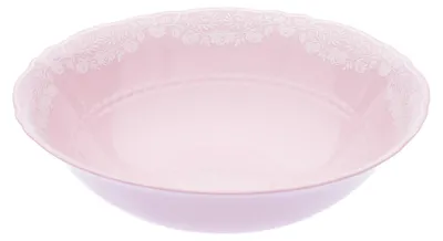 Zdjęcie produktu dla Miska na kompot, 26 cm, różowa porcelana, Sonata, biała koronka, Leander
