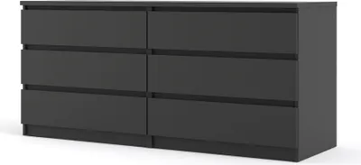 Produktbild von Nada Kommode 6 Schubladen mattschwarz.