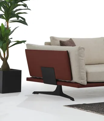 Obrázek produktu pro Čtyřmístná pohovka 4místná látka béžová moderní design obývací pokoj