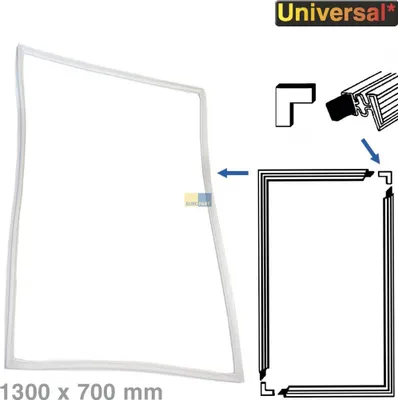 Produktbild von Türdichtung, Dichtungsset 4-seitig universal Dichtung 1300 x 700mm zum Einschrauben für Kühlschrank