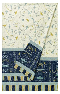 Produktbild von Oplontis Granfoulard, Baumwolle, blau, 180 x 270 cm