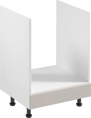 Produktbild von Herdumbauschrank 60 cm Küchenschrank küchenmöbel, Sorento D60ZK Weiß/Beige