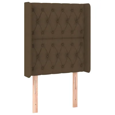Produktbild von vidaXL Kopfteil mit Ohren Dunkelbraun 83x16x118/128 cm Stoff