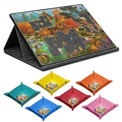Produktbild von Puzzlebrett 1000 Teile mit 2-in-1-Stand- und Abdeckfunktion Grau