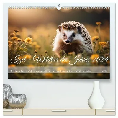 Produktbild von Igel - Wildtier des Jahres 2024 (hochwertiger Premium Wandkalender 2026 DIN A2 quer), Kunstdruck in Hochglanz