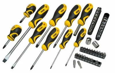 Schraubendrehersatz STANLEY BLACK+DECKER 48-teilig mit Tasche