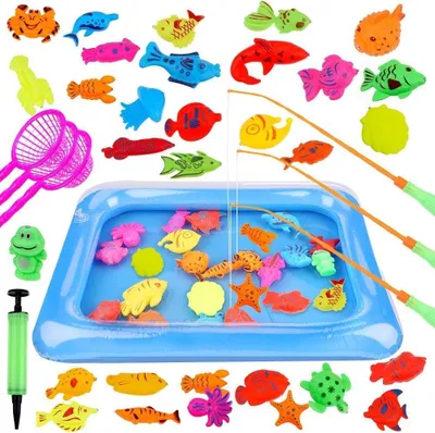 Produktbild von Magnetisches Angelspiel 40-teilig für Kinder, Bade- und Wasserspielzeug, Lernspielzeug für Motorik & Koordination, Indoor & Outdoor Geschenk