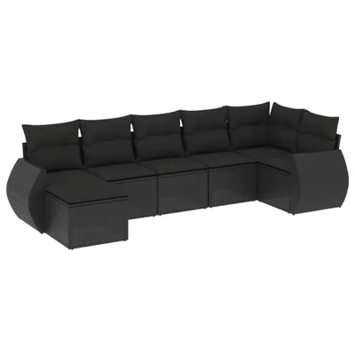 Produktbild von VidaXL 3221674, Schwarz, Rattan, Stahl, 110 kg, Erwachsene & Kinder, 550 mm, 550 mm