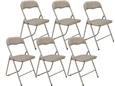 Productafbeelding van Set van 6 Opvouwbare Fluwelen Klapstoelen