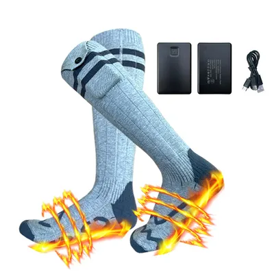 Produktbild von Beheizbare Socken, 5000mAh Wiederaufladbare Heizsocken mit App-Steuerung Für Herren/Damen Beheizte Socken, Ideal für Wandern, Ski, Camping & Jagd