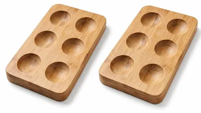 Produktbild von Solidchoice – Eierbecher aus Bambus mit Organizer für 6 Eier