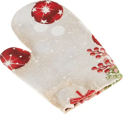 Produktbild von Küchenhandtuch Weihnachten - 28x18 cm - Rot,Beige
