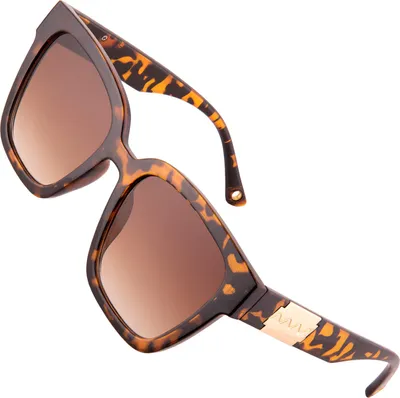 Produktbild von Verdster Damen Sonnenbrille Barcelona Square braune Gläser braun universal