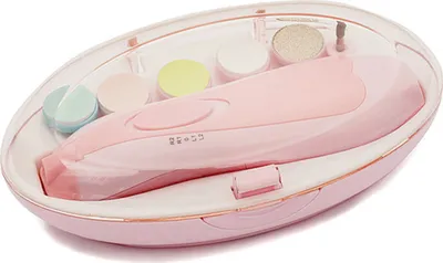 Produktbild von Baby Nagelpflege-Set Elektrisch Baby Nagelfeile mit 6 Schleifköpfe Baby Nageltrimmer Sanfter Baby Nagelknipser Rosa