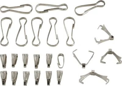 Produktbild von Anhängerschlaufen, 24 Stück Silber