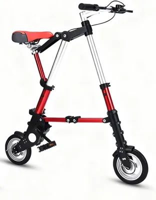 Immagine prodotto di Bicicletta pieghevole per adulti - Bicicletta compatta per la città - Ideale per viaggi e trasporti - Telaio in alluminio leggero - Ruote da 20 cm - Colore blu