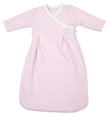 Produktbild von TupTam Baby Unisex Langarm Innenschlafsack, Farbe: Streifenmuster Rosa, Größe: 74-80