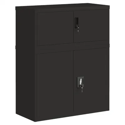 Obrázok produktu pre vidaXL Skriňa na dokumenty čierna 90x40x110 cm oceľ