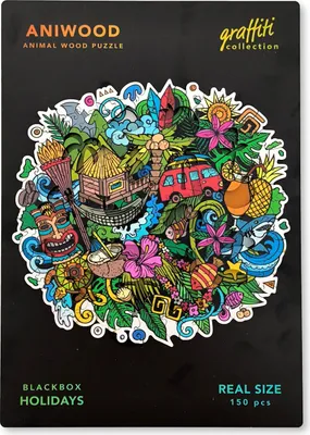 Produktbild von ANIWOOD J7405M Puzzle Graffiti Feiertage M 150 Teile, Holz, mehrfarbig, 150-teilig (1 Set)