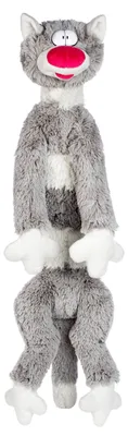 Langes Katzen-Kuschelkissen 83 cm, Plüschtier für Kinder & Erwachsene