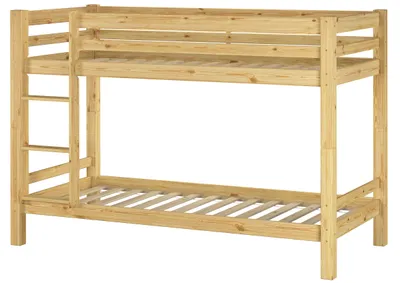 Produktbild von Stockbett Etagenbett Kinderzimmer Kiefer Zubehör wählbar 90x200 Kinderbett V-60.09-09Rollrost inkl.