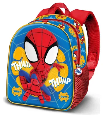 Immagine prodotto di Zaino Karactermania Spiderman 3D Elite Web, capacità 7,5 litri, dimensioni 30x25x10 cm, colore blu, per bambini, taglia unica