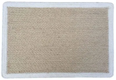 Produktbild von Natürliche Jute Platzsets Set von 4 - 45 x 32 cm mit Weißem Rand
