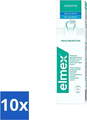 Produktbild von Elmex - Zahnpasta - Sensitive Whitening - Dreifachschutz - 75 ml - Vorteilspack - 10 Stücke