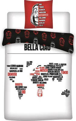 Produktbild von Haus des Geldes Bettwäsche135x200 Bella Ciao Fan-Bettwäsche 2-tlg. Set 100% Baumwolle