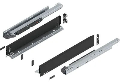 Produktbild von BLUM LEGRABOX pure SET Höhe M, BLUMOTION S, 70kg, NL 550, Carbonschwarz