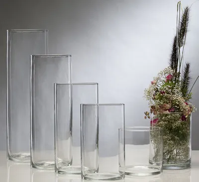 Immagine prodotto di Vaso CYLI cilindrico in vetro fatto a mano d15x15cm MOM 6pcs