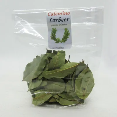 Produktbild von Calemino Lorbeer ganze Blätter getrocknet 20g für Braten, Eintöpfe und Suppen