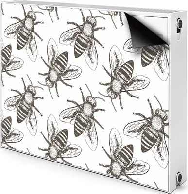 Produktbild von Magnet Heizkörper-Abdeckung Verkleidung Abdeckung Heizkörperabdeckung 100x60 cm  - Bienen, Muster