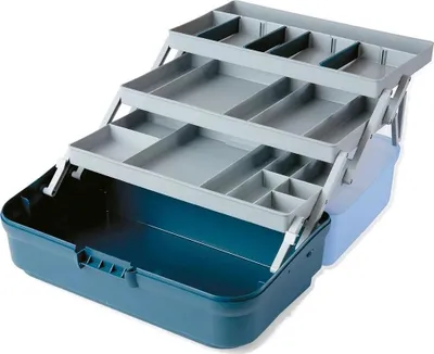 Image de Lineaeffe 3 Trays Transparent Cover Boîte à pêche bleue Bleu One Size