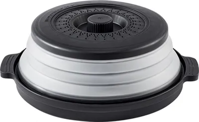 Produktbild von Haube Deckel Faltbar Mikrowellen Abdeckung für die Lagerung in der Mikrowelle Abdeckhaube Mikrowelle Schwarz