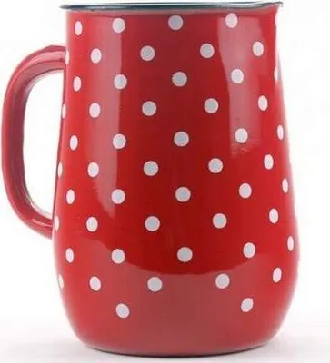Obrázek produktu pro Smaltovaný džbán PUNTÍK červený 2,5l, vyrobeno pro BELIS/SFINX