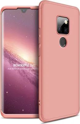 Produktbild von Hülle für Huawei Mate 20 360 Grad Schutz mit Displayglas Bumper Cover Mate 20 Farbe: Rosa