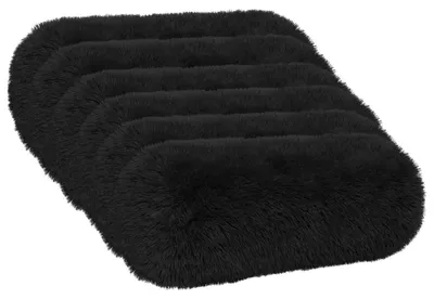 Image de vidaXL, housses de coussin, 6 pièces, HEERLEN, noir, Ø 15 x 40 cm, en polaire