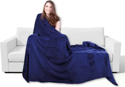 Immagine prodotto di Coperta in microfibra, colore: blu, dimensioni: 220x240 cm