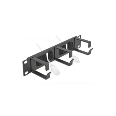 Produktbild von DELOCK 10" Kabelmanagement Bürstenleiste 3 Bügel 1 HE schw.