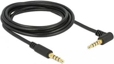 Immagine prodotto di DELOCK Klinkenkabel 3.5mm 4Pin-St > St gewinkelt 3.0m schwar