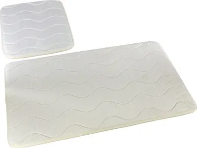 Produktbild von Badezimmer Teppiche Sumba Ecru 23 - Zweiteilig 2 Stück: Teppich 45x75+ Unterlage 45x35