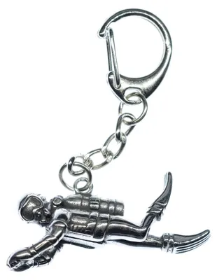 Produktbild von Taucher Schlüsselanhänger Miniblings Tauchen Tauchanzug Taucheranzug silber 50mm