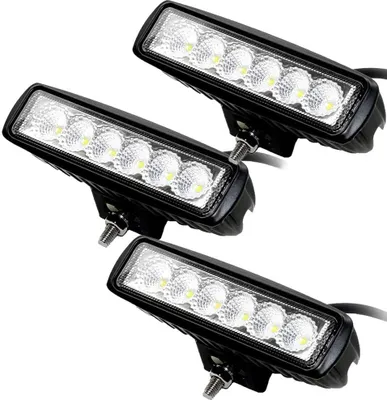 Produktbild von Greenmigo 3X18W Led Arbeitsscheinwerfer Light Bar Arbeitslicht Flood Scheinwerfer 60 Grad Kaltweiß 6000-6500K 12V 24V Zusatzscheinwerfer Wasserdicht IP67