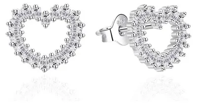 Image de Boucles d'oreilles cœur étincelantes AGT-E153PW